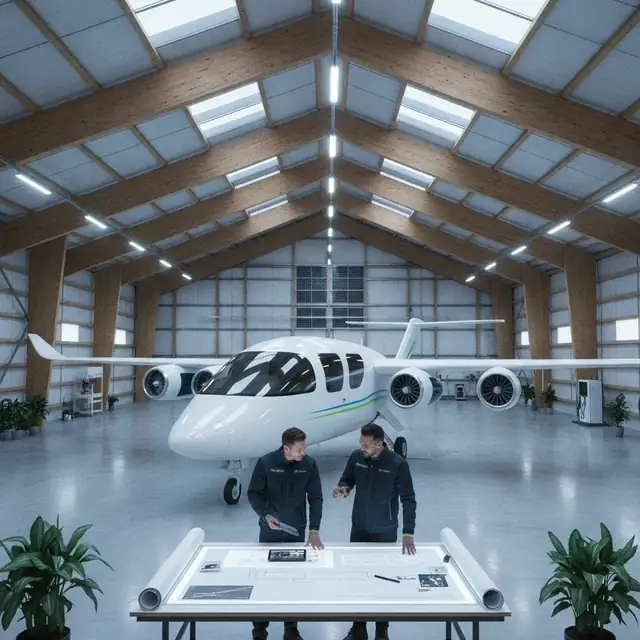 Electric aircraft prototype in Australian hangar