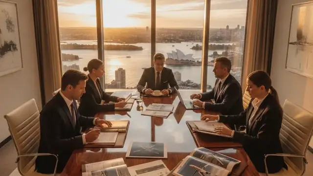 Aviation advisory meeting in Sydney office